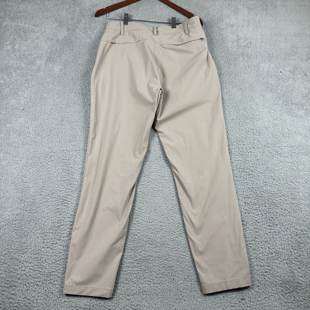 Fabletics One Pant Mens 30x29 Tan Khaki Stretch Chino Golf Athletic Performance - Picture 2 of 8